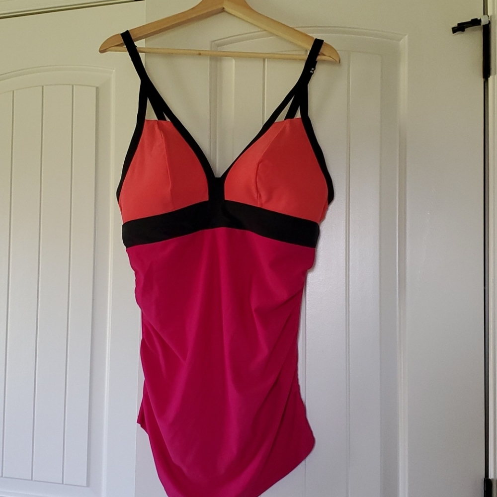 Cacique Color Block Tankini top